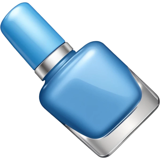 silvery nail polish blue emoji