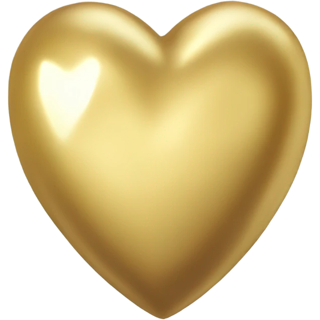 A heart made of gold emoji