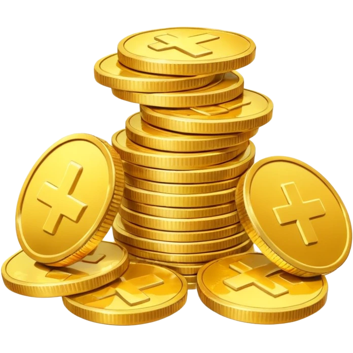 a lots of coins emoji