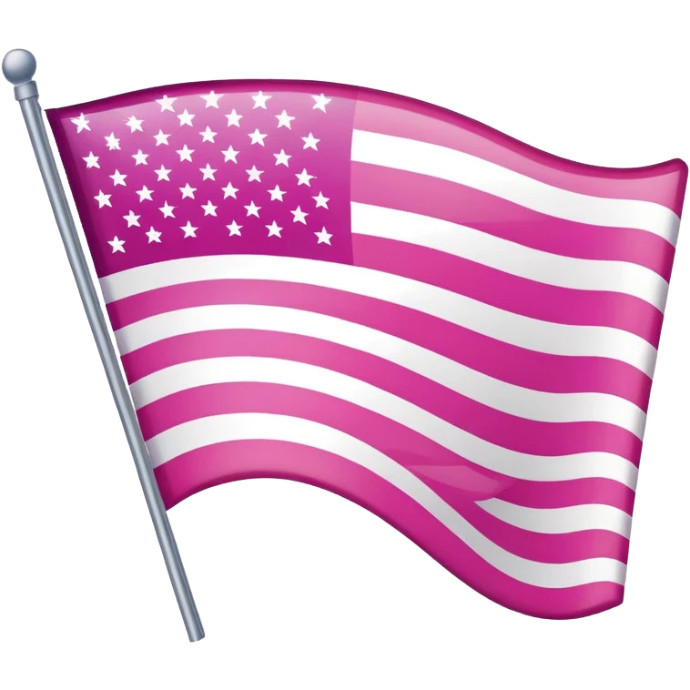 pink American flag with stars and stripes emoji