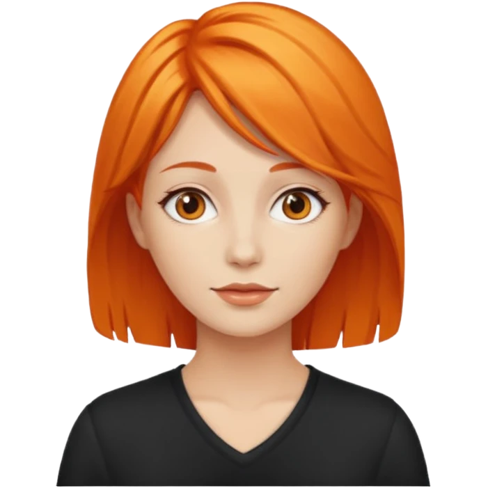 Orange hair adult women emoji
