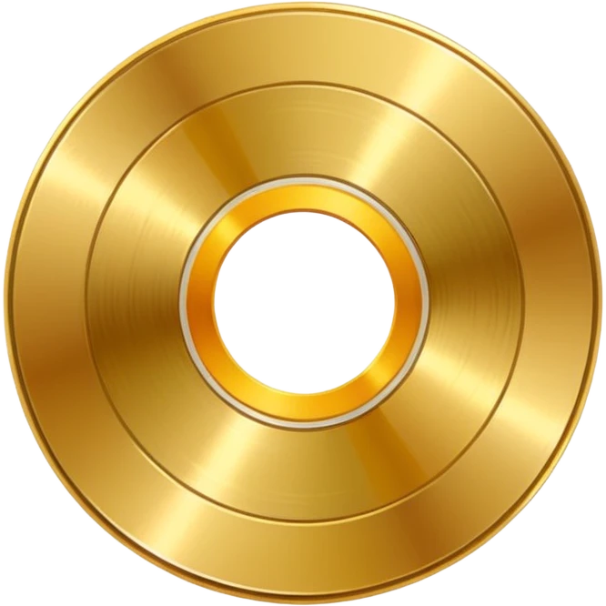 gold CD with a scratch emoji