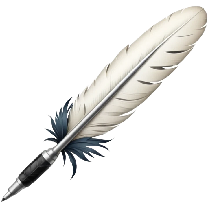 Old feather ink pen ￼ emoji