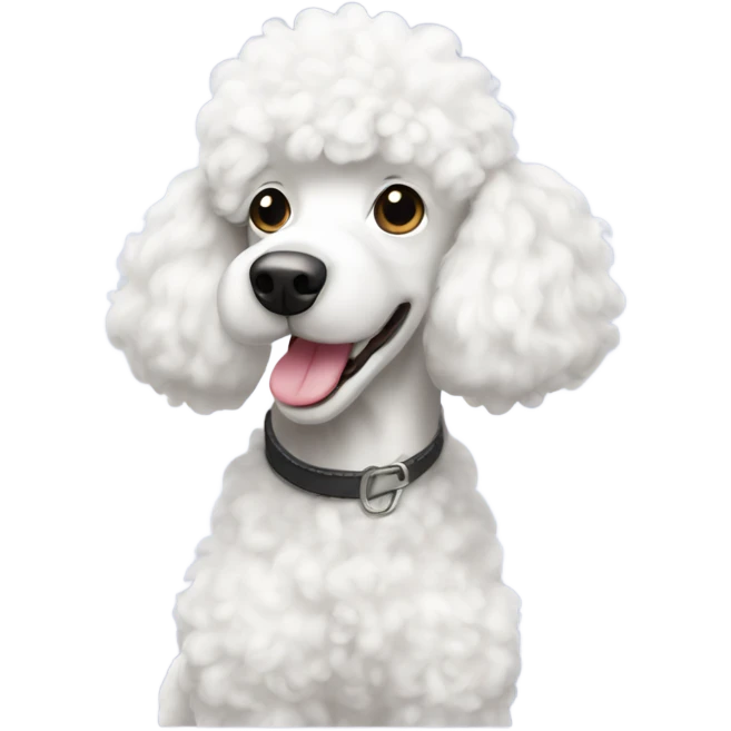 A white poodle named op emoji
