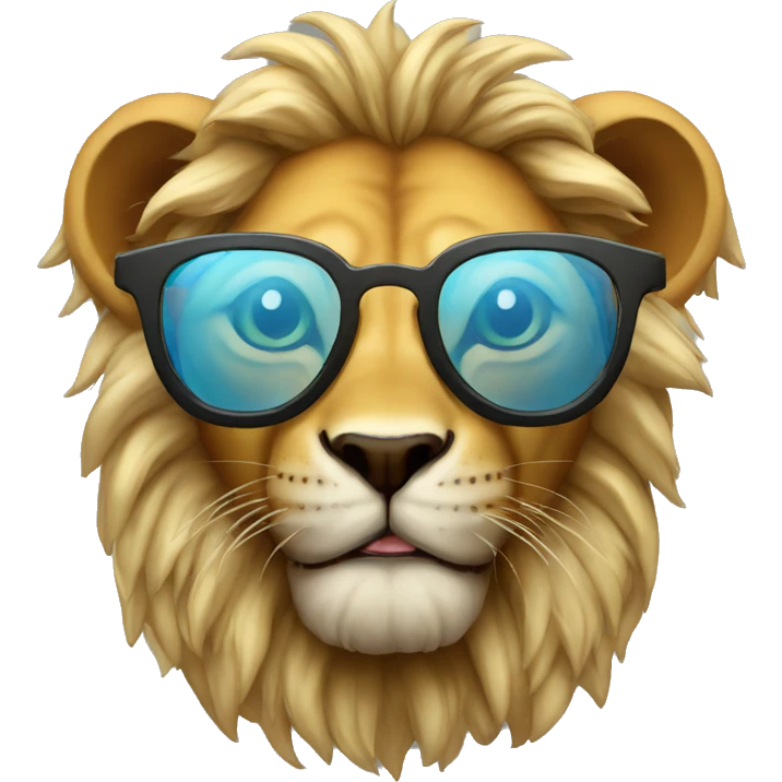 León con lentes  emoji