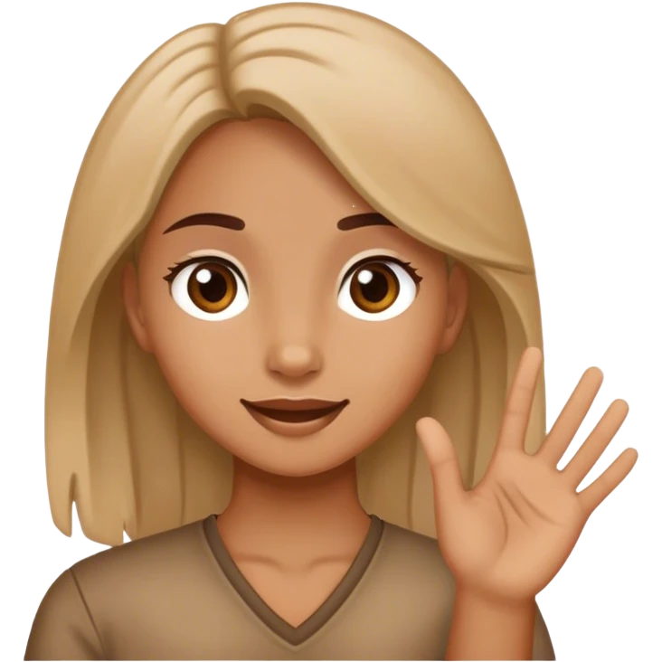 Girl saying hey y’all  emoji