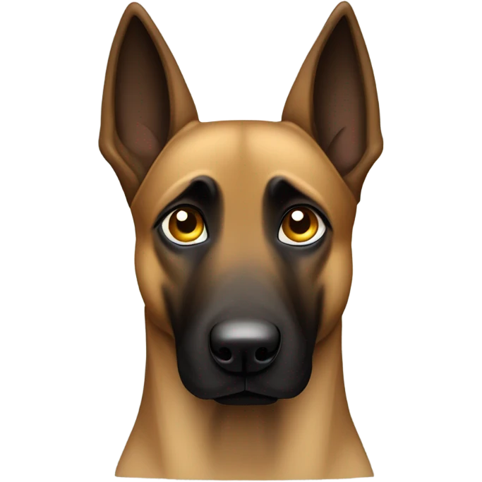 Belgian Malinois with tears emoji
