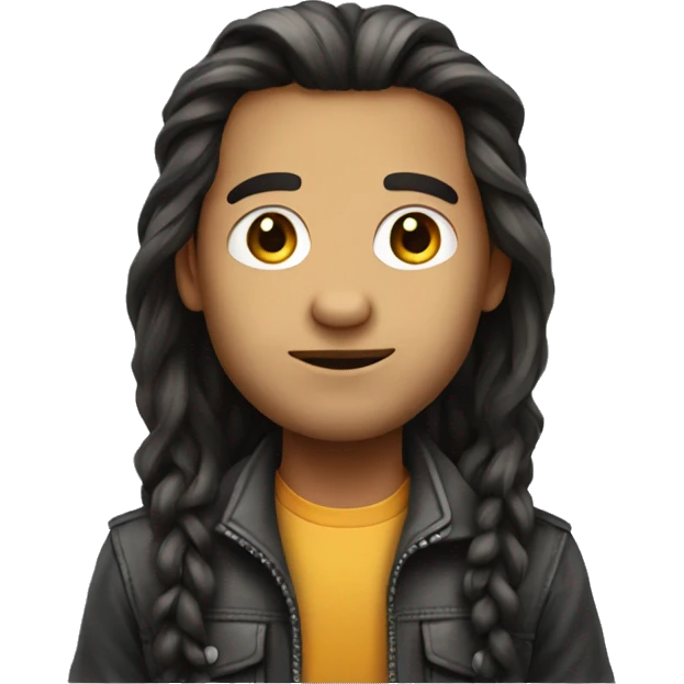 a junior full stack developer with long hair emoji