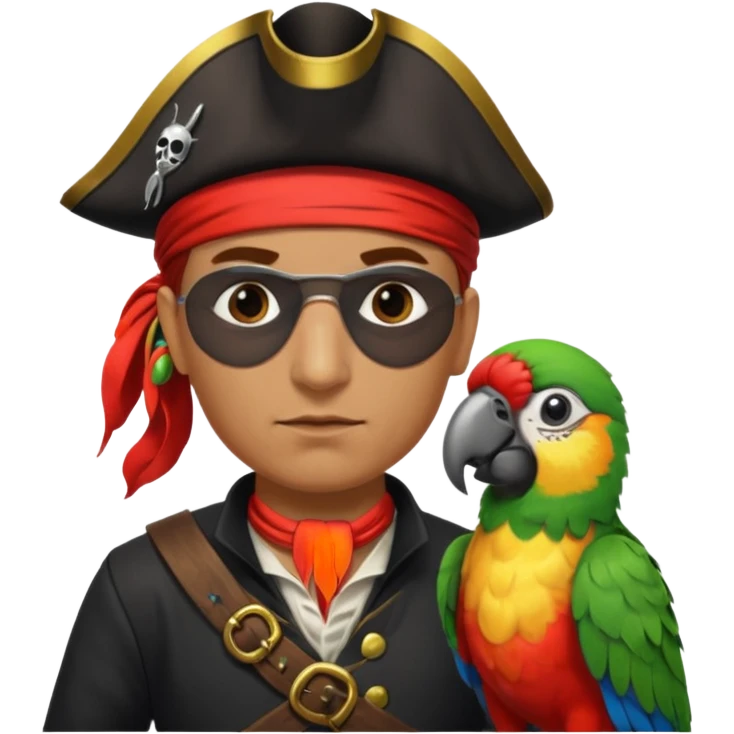pirate and parrot emoji