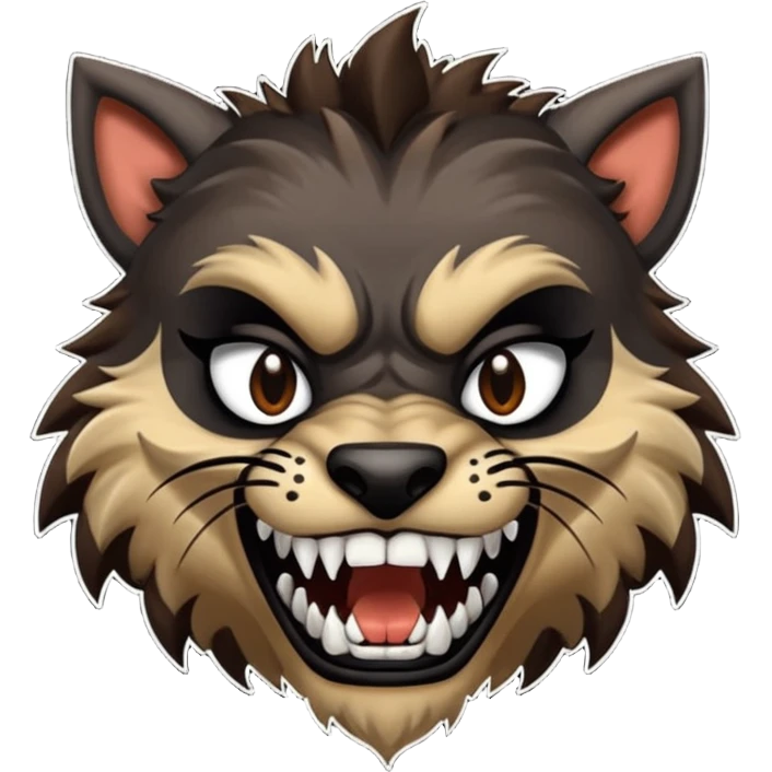 hyène gnoll noir emoji