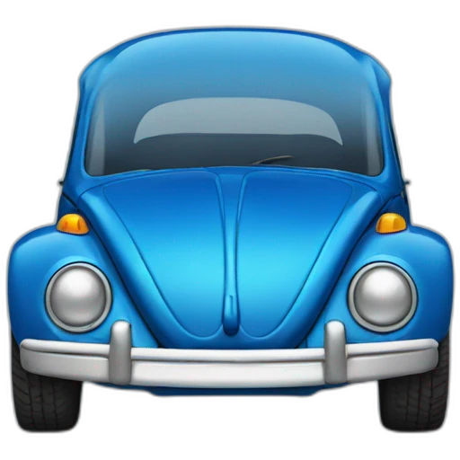 blue vw beetle emoji