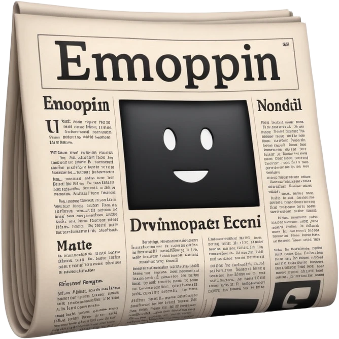 black newspapper  emoji