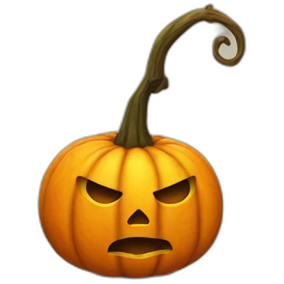 Pumpkin Halloween crazy emoji