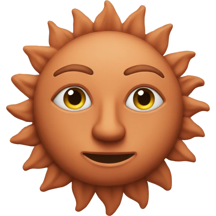 Terracotta sun emoji