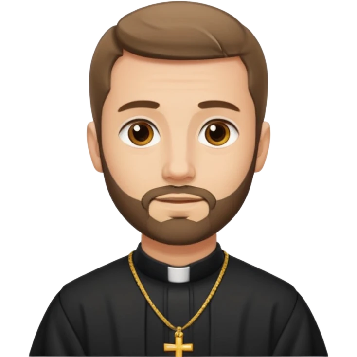 Sacerdote con un poco de barba emoji