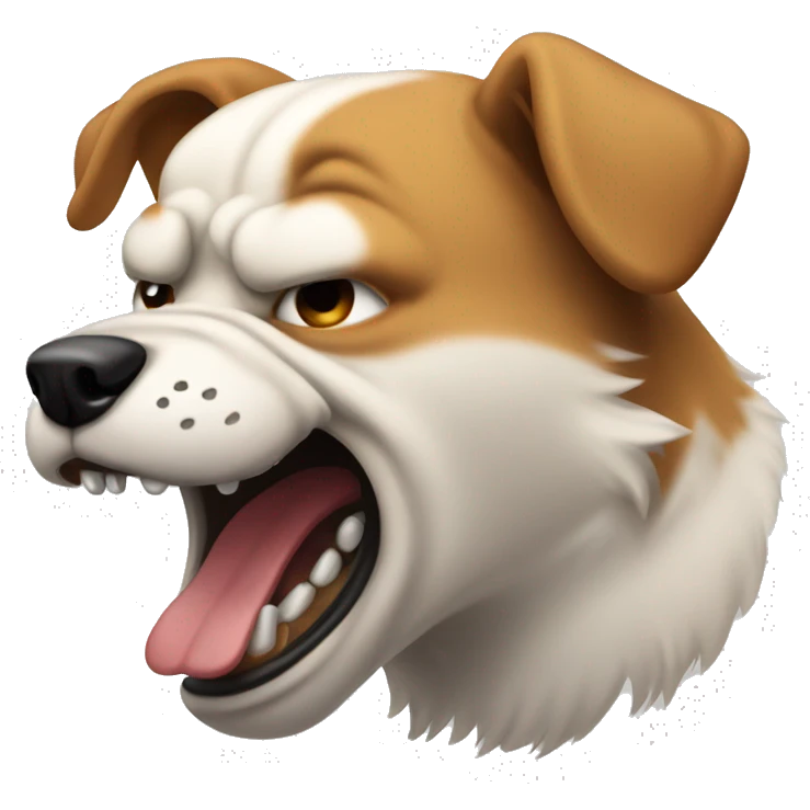 angry dog baring teeth emoji