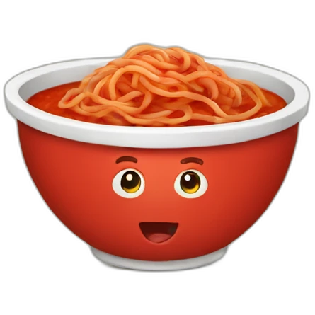 tomato sauce spaghetti bowl emoji
