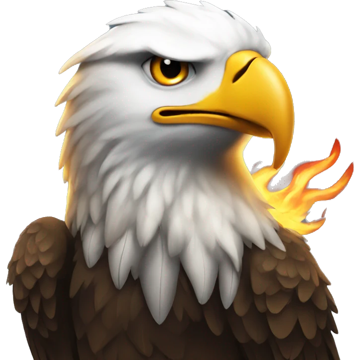 Eagle with fire emoji