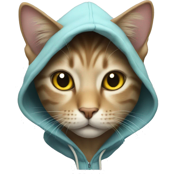 Cat wearing a hoodie  emoji