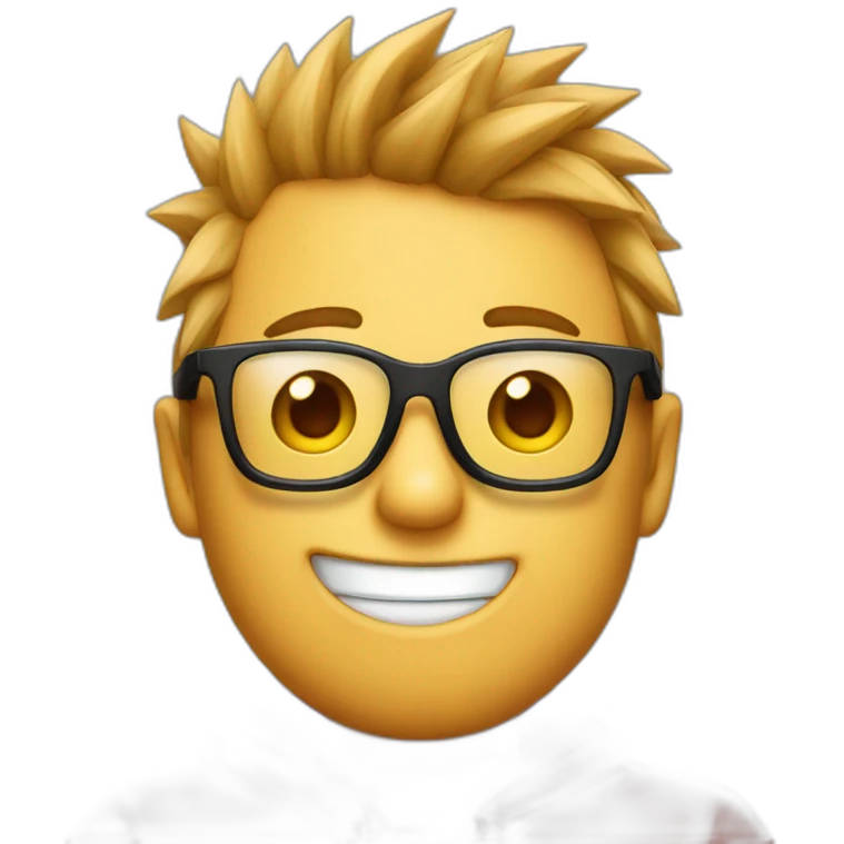 Red sonic with glasses emoji
