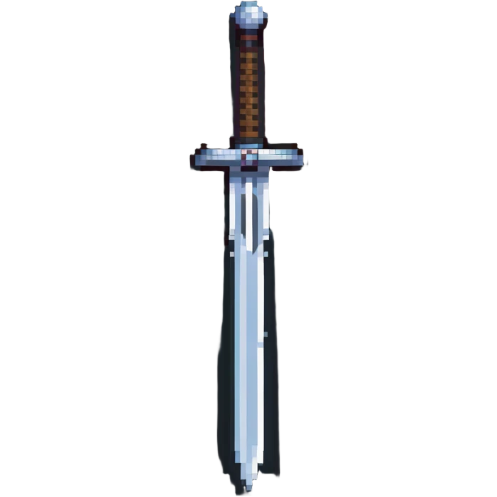 a pixel art sword, 8-bit style sword emoji