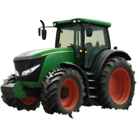 tractor black in field emoji