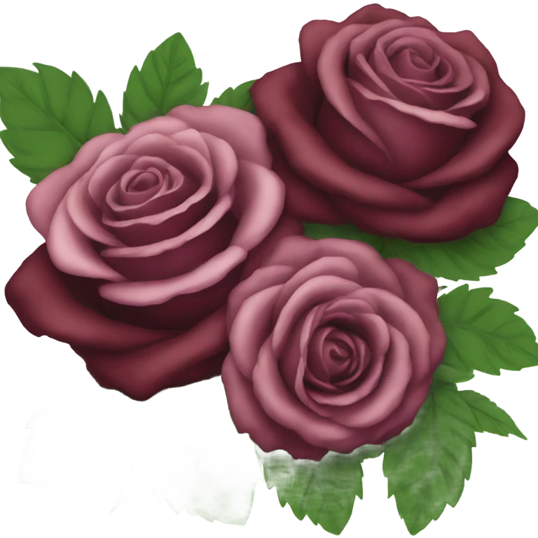 bouquet of burgundy roses  emoji