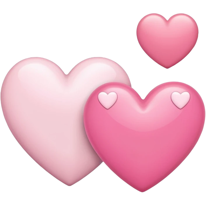 corazones blancos  y rosado emoji