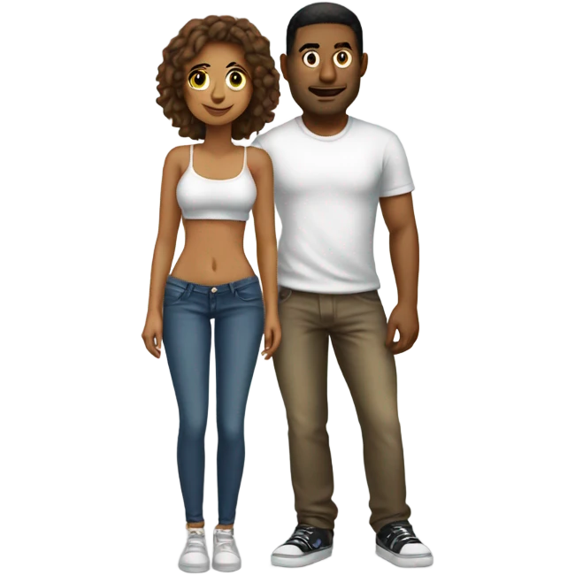 Guy standing with Hot girl emoji