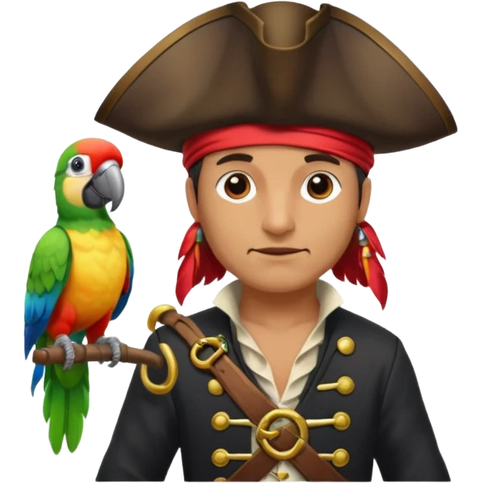 pirate and parrot emoji