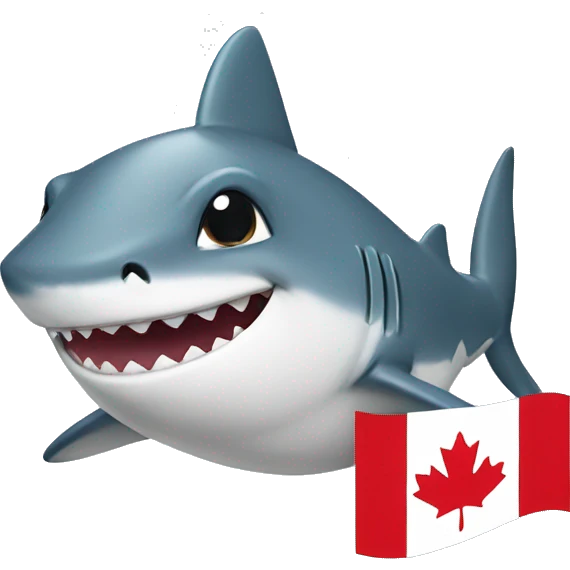 Baby shark with Canada flag emoji
