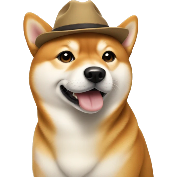 Shiba wearing a hat emoji