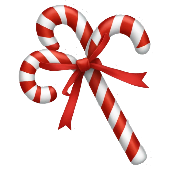 Candy cane bow emoji