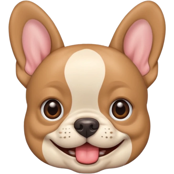 Frenchie smiling emoji