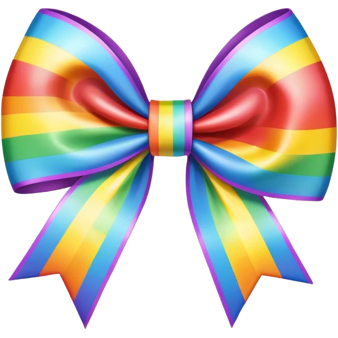Rainbow bow  emoji