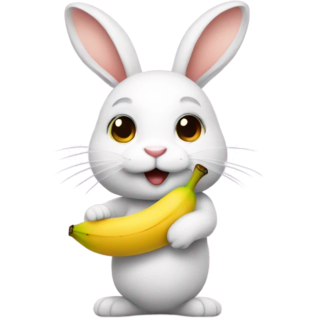 Bunny with a banana emoji