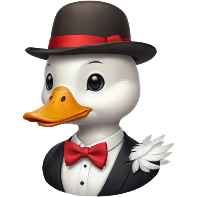 A cartoon very Italian duck emoji