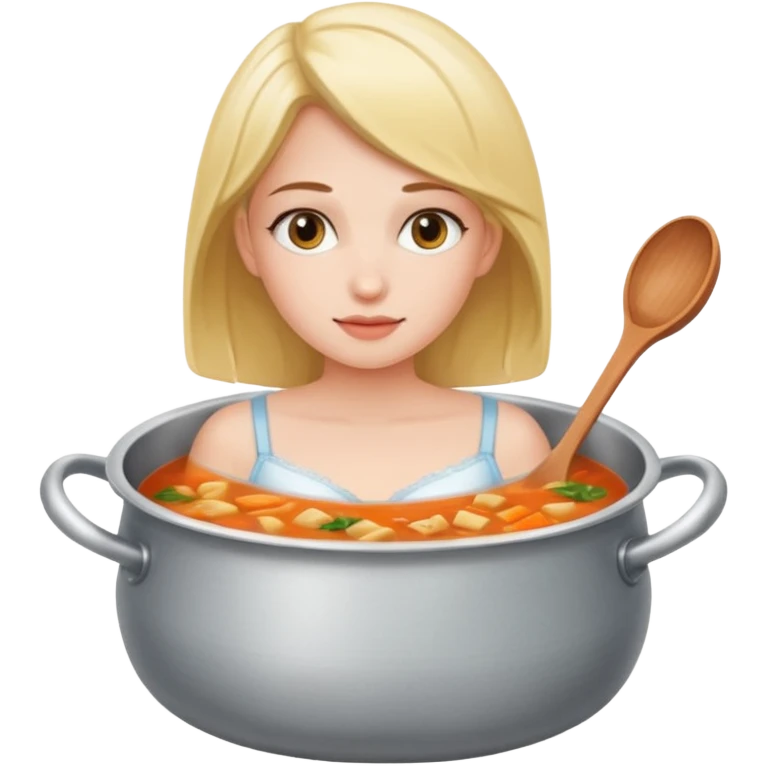 Woman underwear in a soup pot emoji