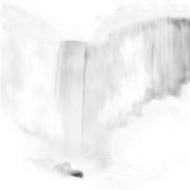 waterfall-film-up-drawing-style emoji