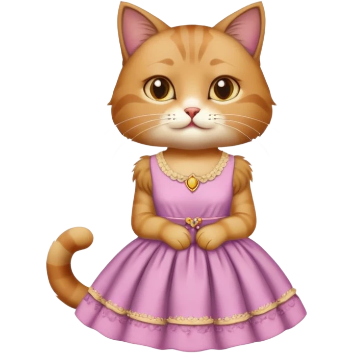 Gato con un vestido emoji