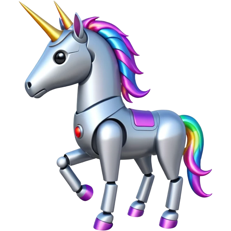 Robot laser unicorn emoji