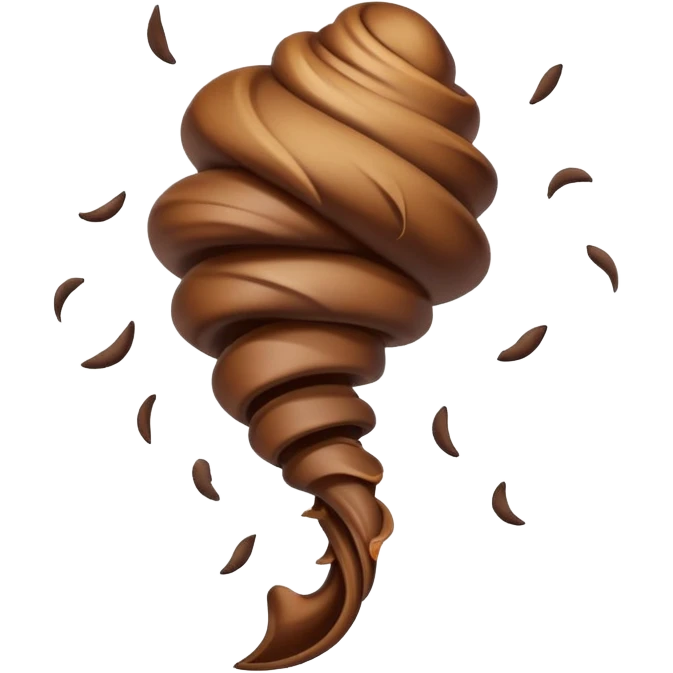 Tornado storm of flying poop emoji