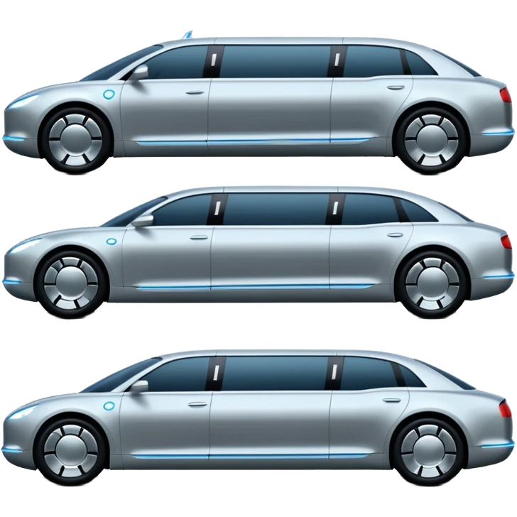Modern autonomous electric limousine emoji