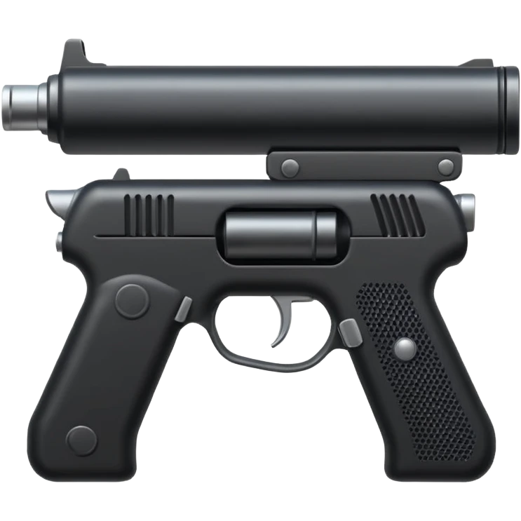Gun and silencer in front  emoji