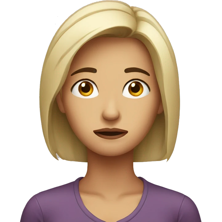 worried woman emoji