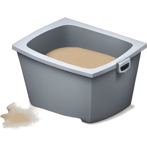 Cat pooping a litter box emoji