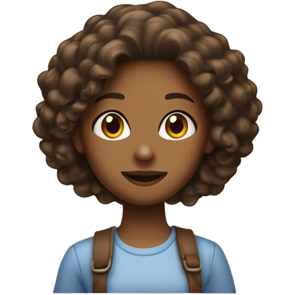 menina com pele branca, cabelo castanho  emoji