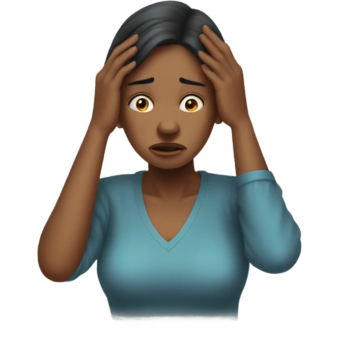 woman head hurting emoji