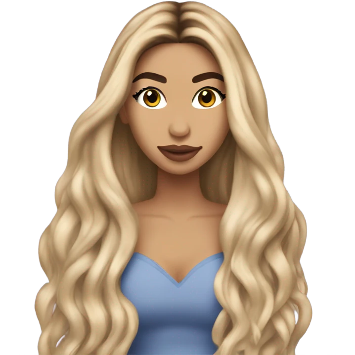 chantel jeffries long blonde hair  emoji