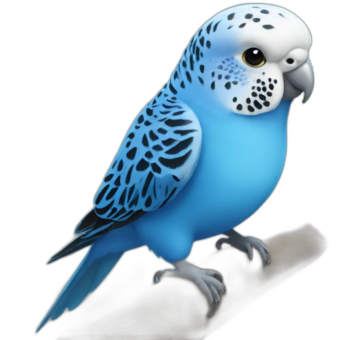 realistic blue budgie bird emoji